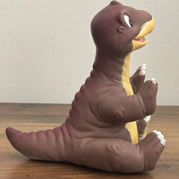 VINTAGE 1988 Land Before Time LITTLE FOOT Dinosaur Rubber Hand Puppet Pizza Hut - Picture 6 of 11